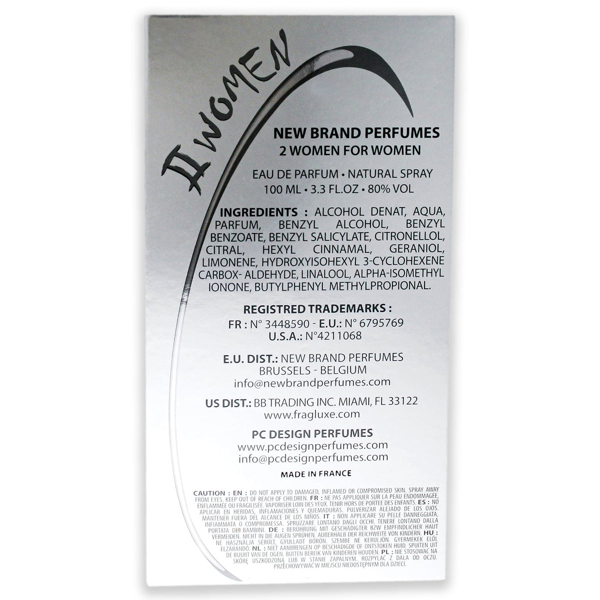 2 Women by New Brand for Women - 3.3 oz EDP Spray