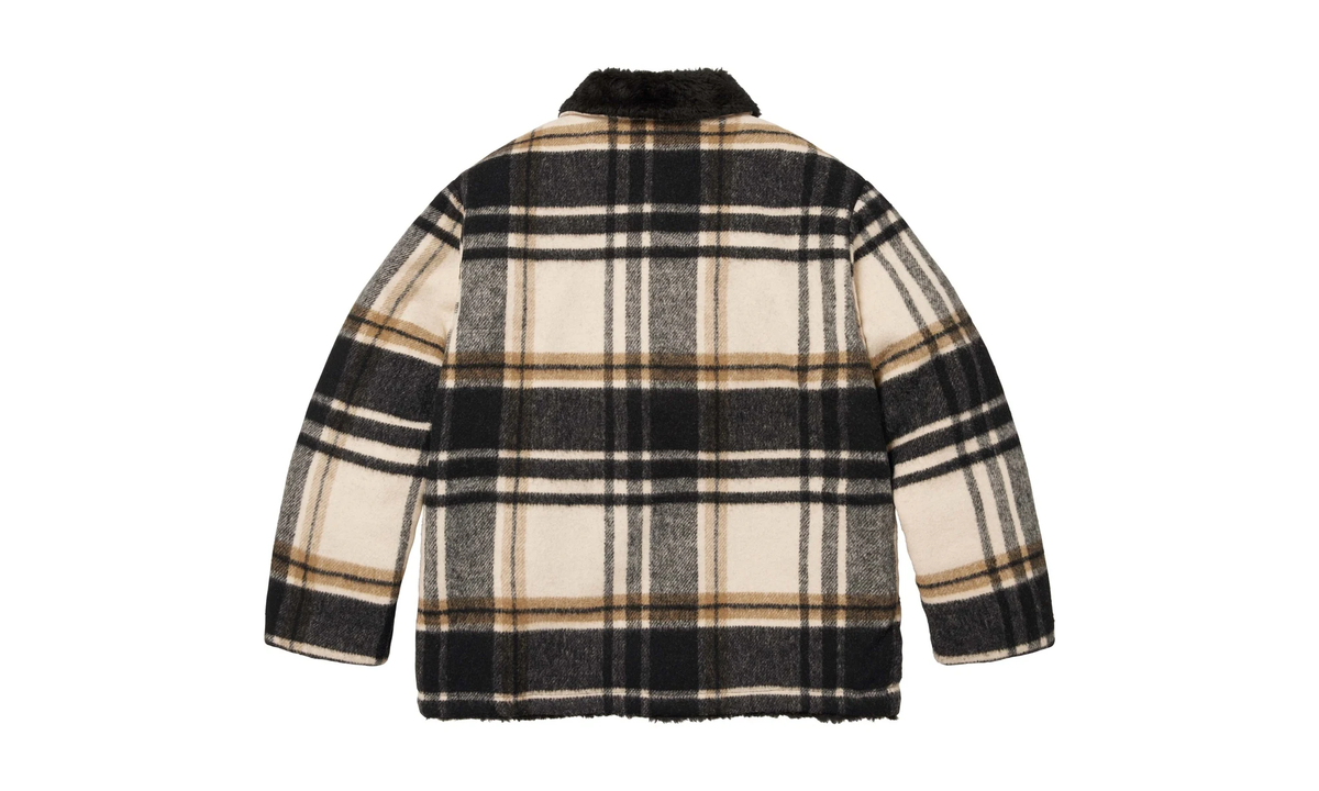 Plaid Car Coat "FW25 - Cream" SU26768